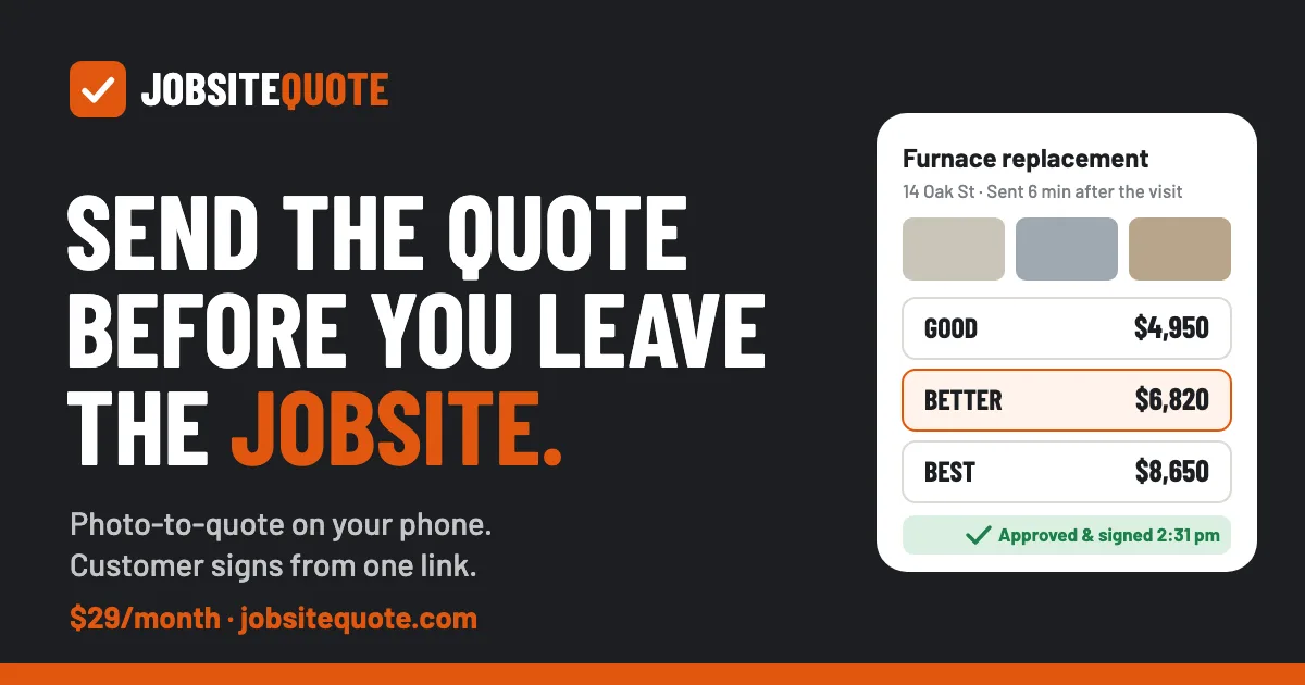 JobsiteQuote screenshot