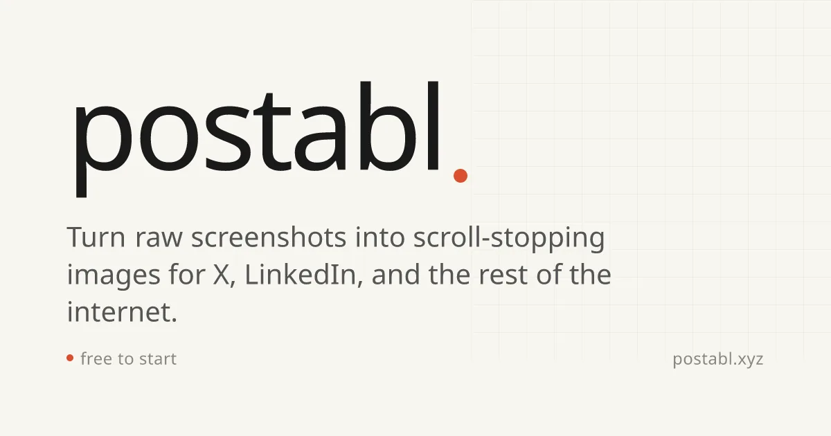 Postabl screenshot